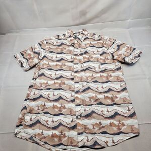 Eddie Bauer‎ Men's Western Outdoor Wear Short Sleeve Button Up Shirt Size XLT